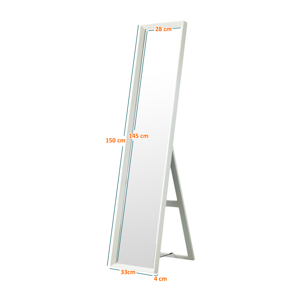 iFURNHOLIC Clara Tall Mirror with stand | Cermin Full Body - Ivory