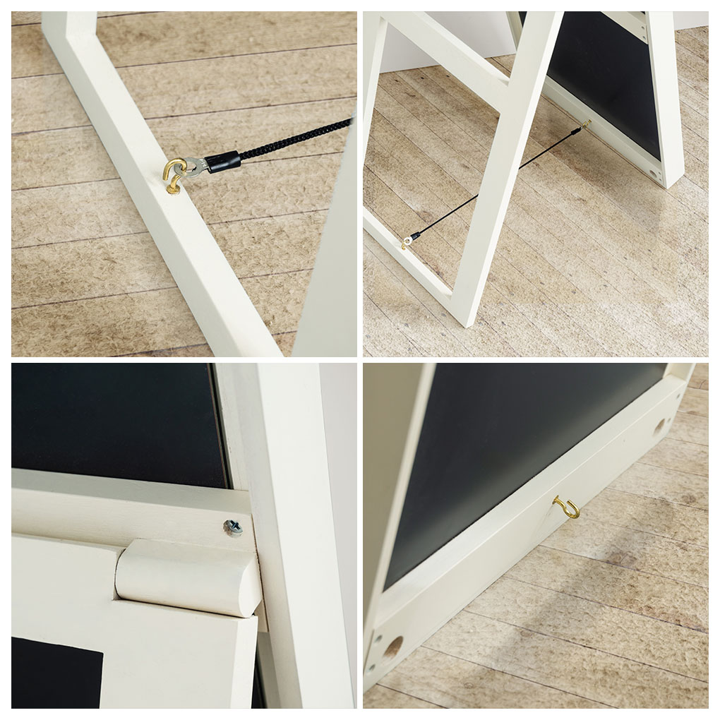 iFURNHOLIC Clara Tall Mirror with stand | Cermin Full Body - Ivory
