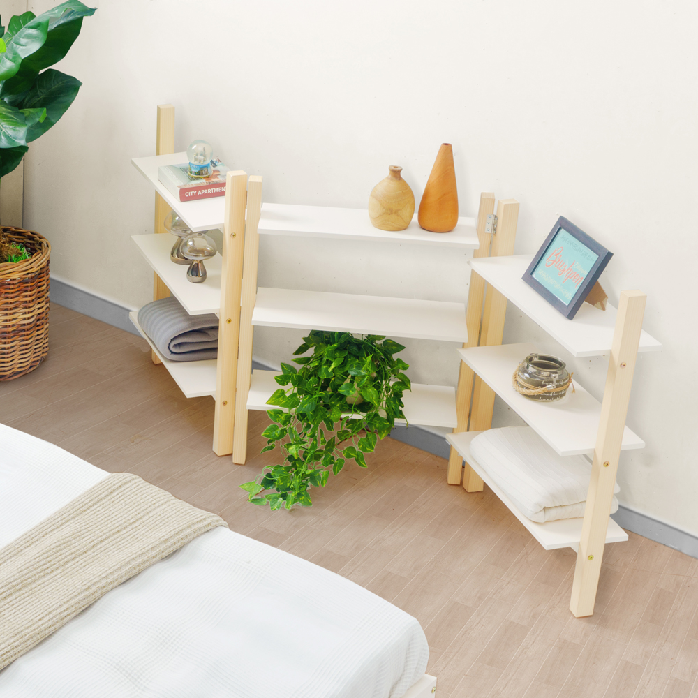 iFURNHOLIC Diya Deco Rack - Rak Kayu Serbaguna Rak Buku Hias Display Pajangan Partisi Susun