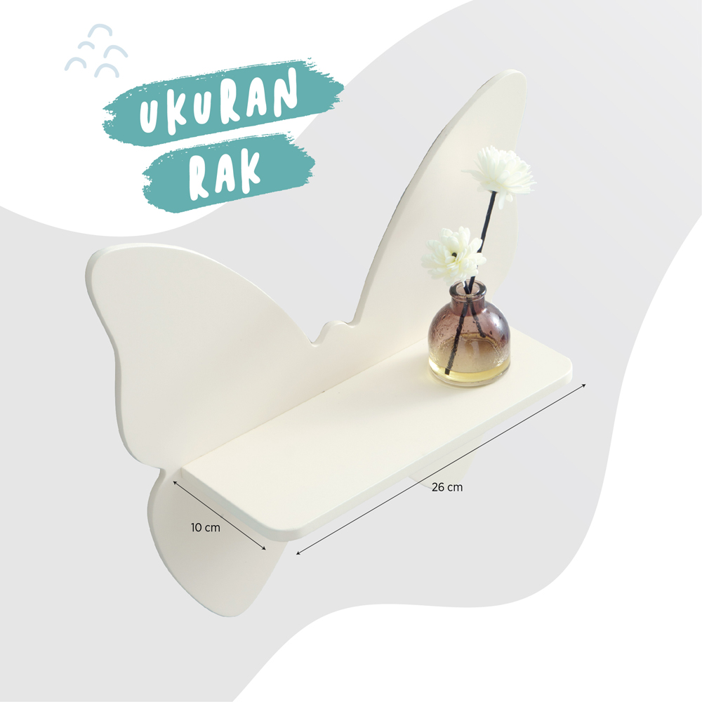 IFURNHOLIC Butterfly Shelf / Rak Hiasan Dinding 