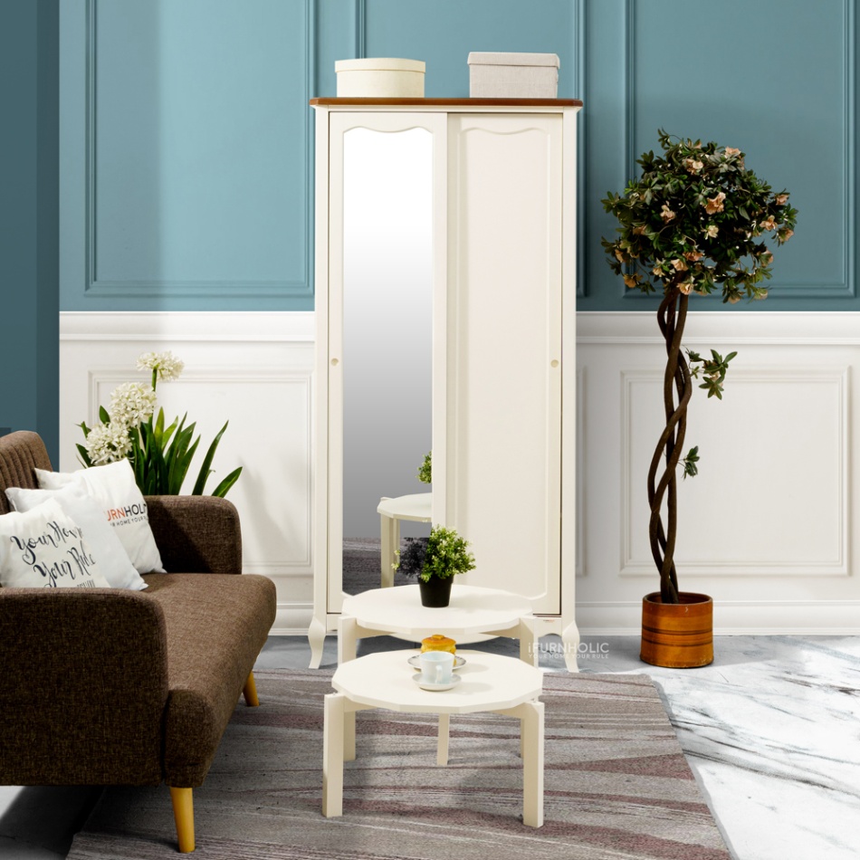 IFURNHOLIC Baroque Wardrobe Sliding Doors | Lemari Pakaian Pintu Geser