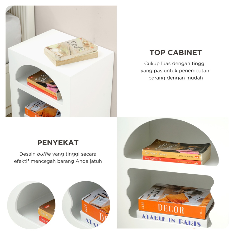 IFURNHOLIC Hera Night Stand Meja Nakas Samping Tempat Tidur Minimalis