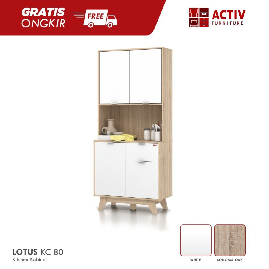 Lemari Dapur Minimalis Kitchen Cabinet murah seri LOTUS KC 80 ACTIV