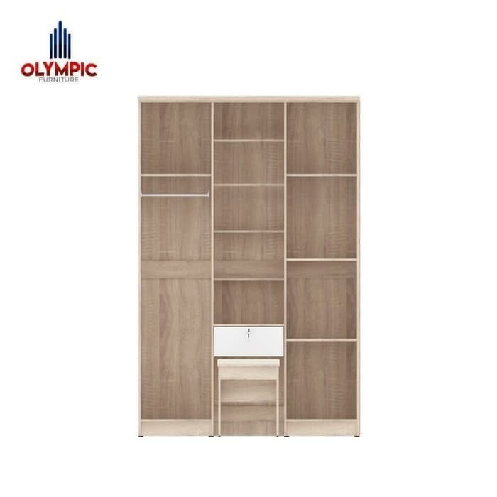 Lemari pakaian 3 pintu + meja rias merk OLYMPIC