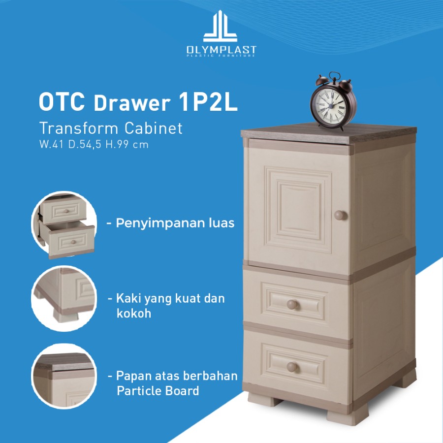 Olymplast Drawer Cabinet - Laci Penyimpanan / lemari susun - 1P2L
