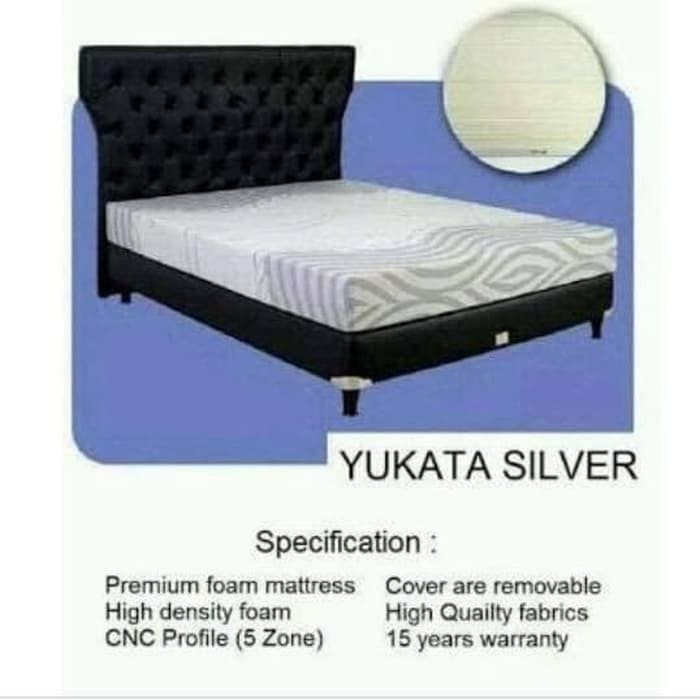 Kasur busa YUKATA SILVER uk 160x200x20 merk INOAC