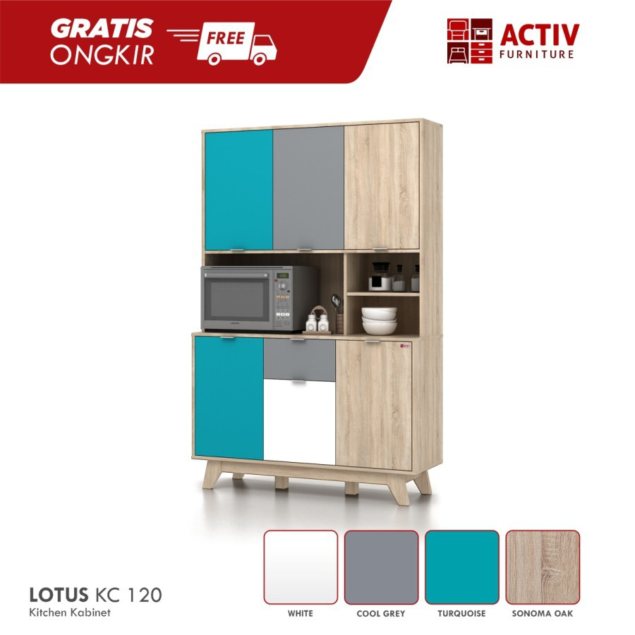Lemari Dapur Minimalis Kitchen Kabinet Seri Lotus KC 120 Merk Activ