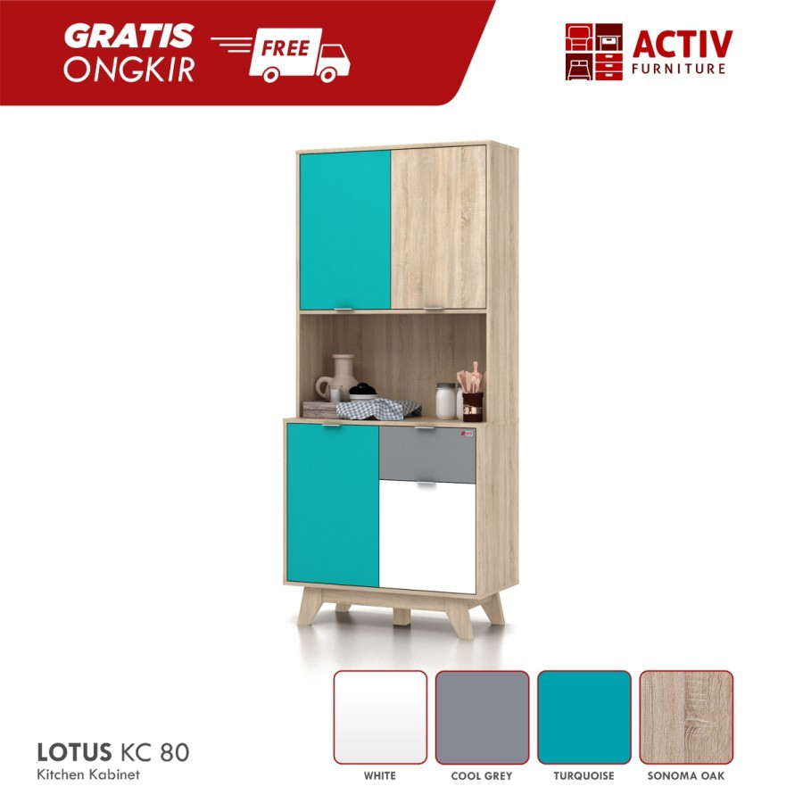 Lemari Dapur Minimalis Kitchen Cabinet murah seri LOTUS KC 80 ACTIV
