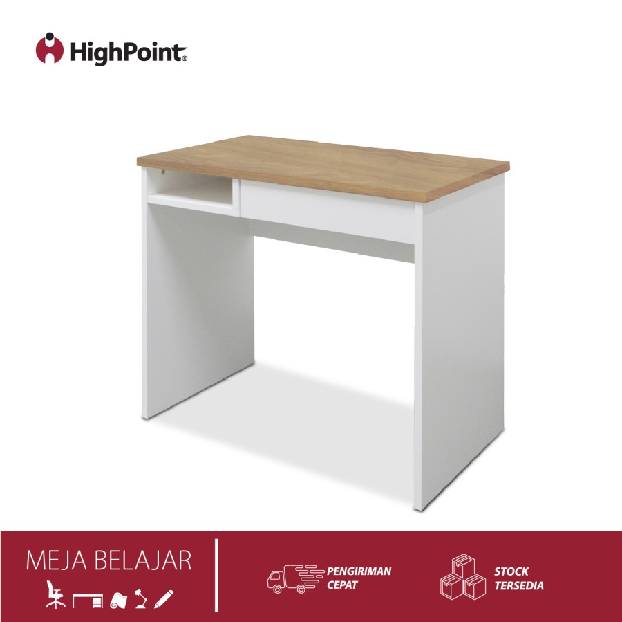 Highpoint Meja Kerja Minimalis Unik - Bremen - Instalasi Cokelat