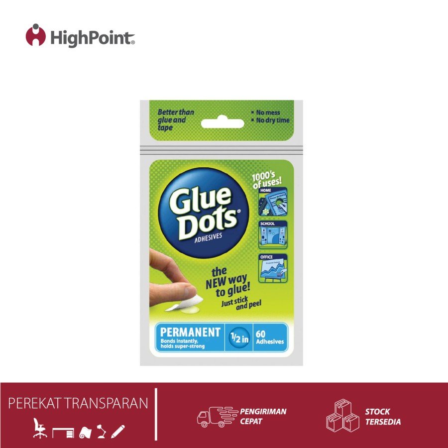 Jual Poster Glue Dots Sheets, 1.27 cm Diameter (60 dots/pack)