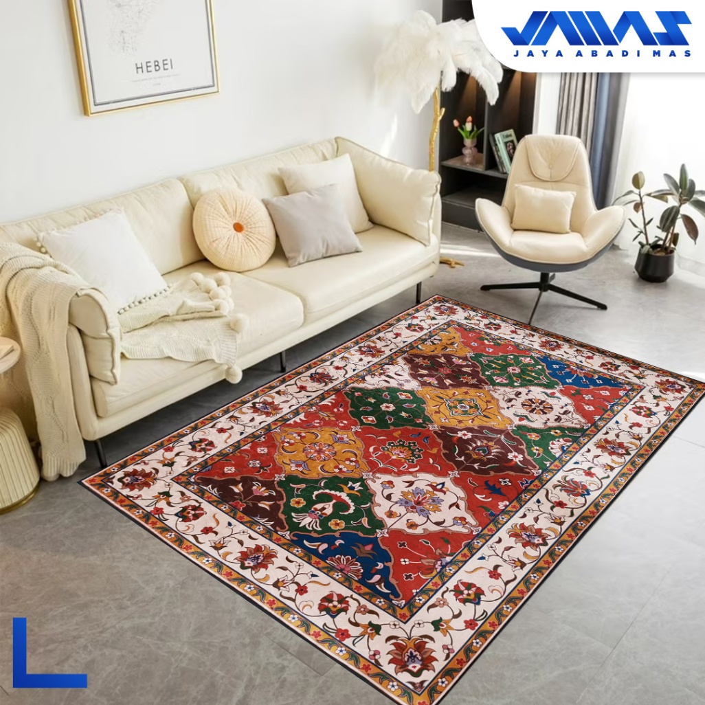 Karpet Velvet Kashmira Ukuran 100X150 cm Alas Anti Slip
