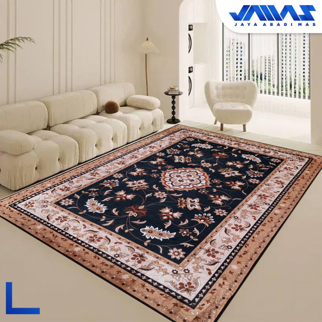 Karpet Velvet Kashmira Ukuran 200x300 cm Alas Anti Slip