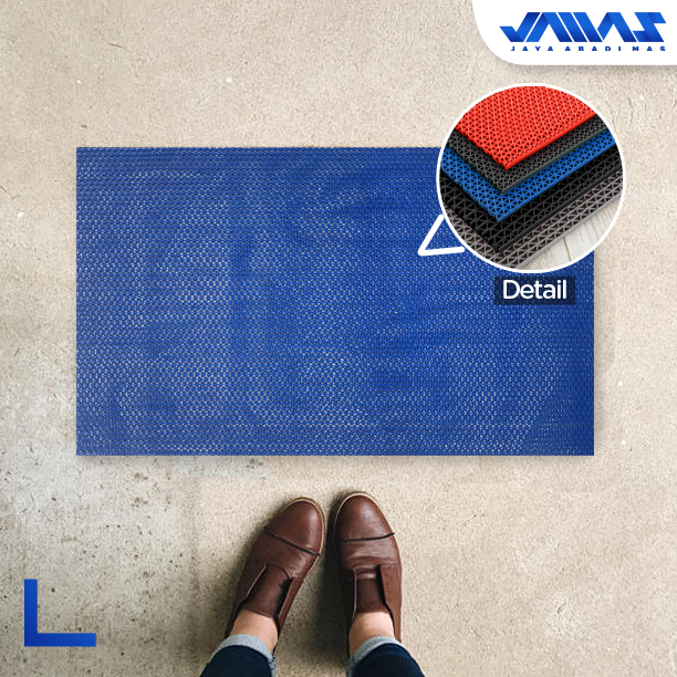 Keset Jaring Pvc Stype ukuran 40x60 Cm Anti Slip Tebal 6 mm