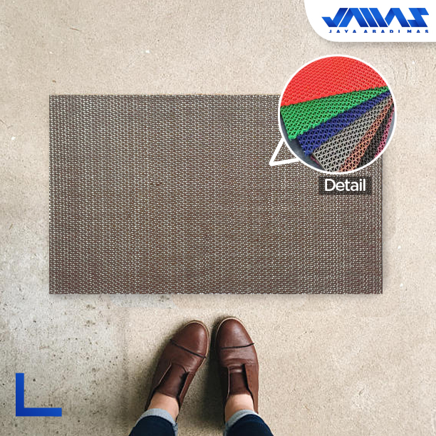 Keset Jaring Pvc Stype ukuran 40x60 Cm Anti Slip Tebal 6 mm