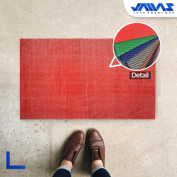 Keset Jaring Pvc Stype ukuran 40x60 Cm Anti Slip Tebal 6 mm