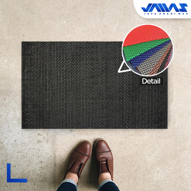 Keset Jaring Pvc Stype ukuran 40x60 Cm Anti Slip Tebal 6 mm