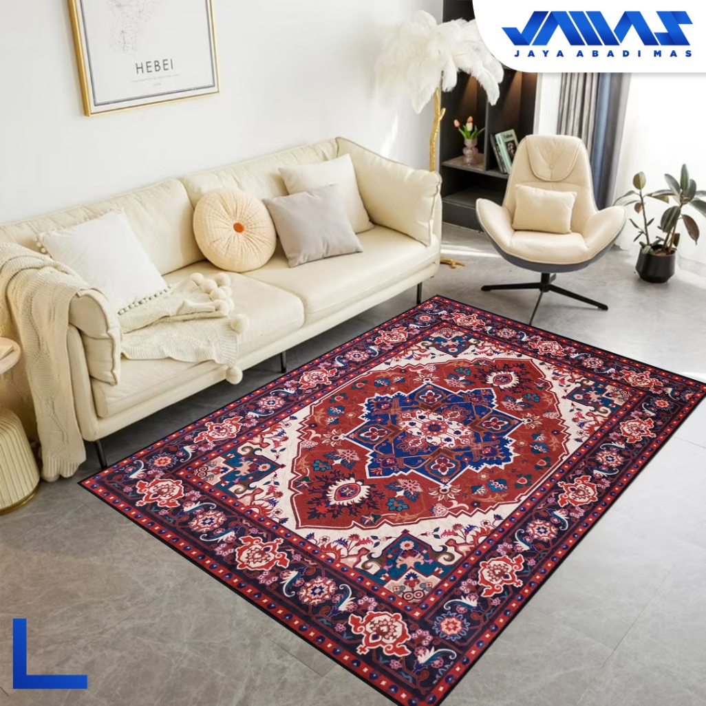 Karpet Velvet Kashmira Ukuran 100X150 cm Alas Anti Slip