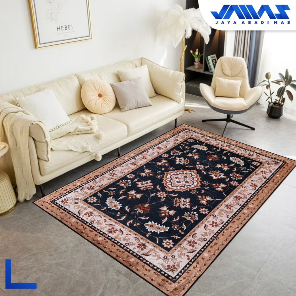 Karpet Velvet Kashmira Ukuran 100X150 cm Alas Anti Slip