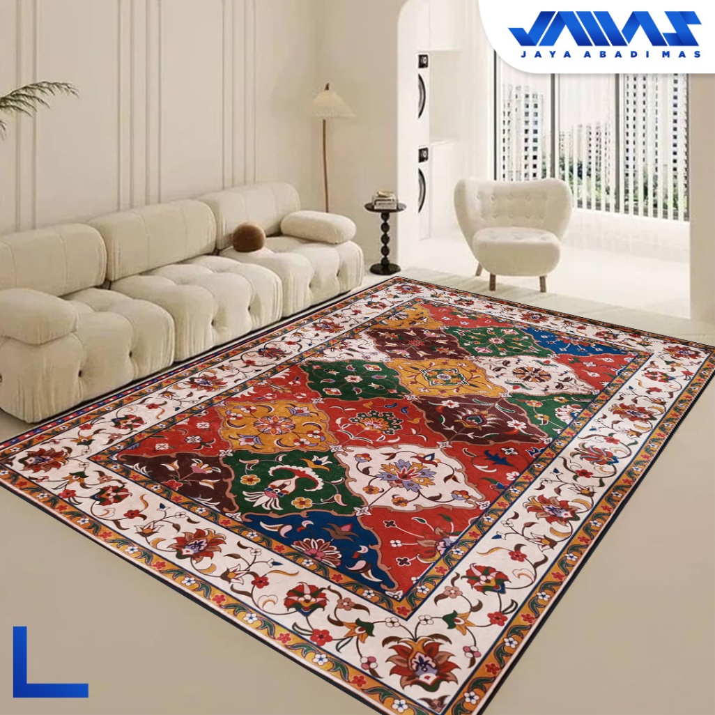 Karpet Velvet Kashmira Ukuran 200x300 cm Alas Anti Slip
