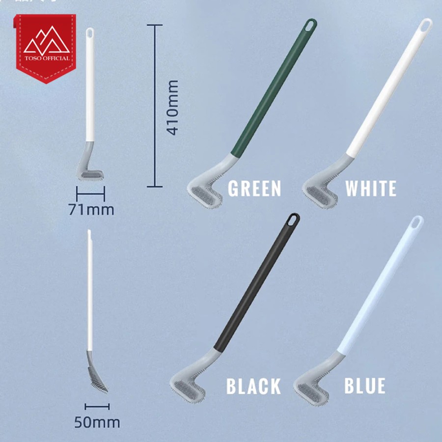 Sikat Wc Toilet Silikon Silicone Brush Golf Long Handle Celaning Brush.