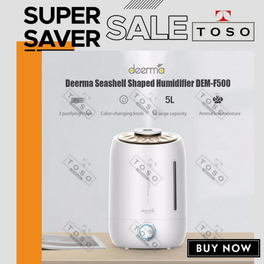 DEERMA HUMIDIFIER ULTRASONIC AROMATHERAPY DIFFUSER 5L DEM- F500