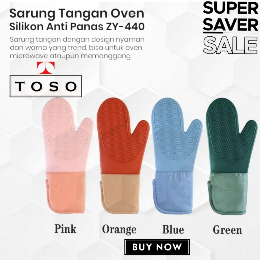 Sarung Tangan Oven Anti Panas Dapur Silicone Baking Gloves ZY-440