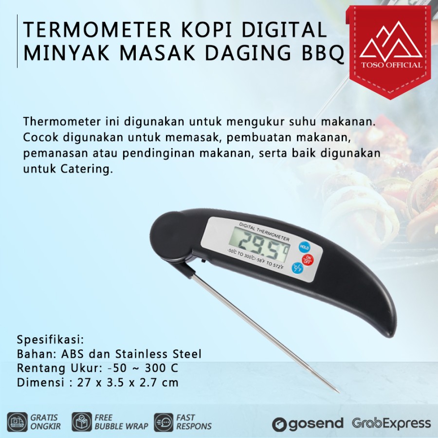 Termometer Kopi Digital Thermometer Termometer Minyak Masak Daging BBQ