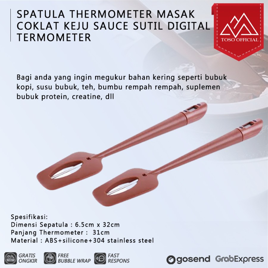 Spatula Thermometer Masak Coklat Keju Sauce Sutil Digital Termometer