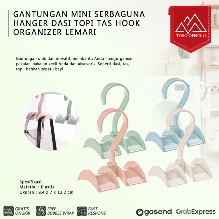 GANTUNGAN HANGER AJAIB DASI TOPI GANTUNG TAS IKAT PINGGANG HOOK LEMARI