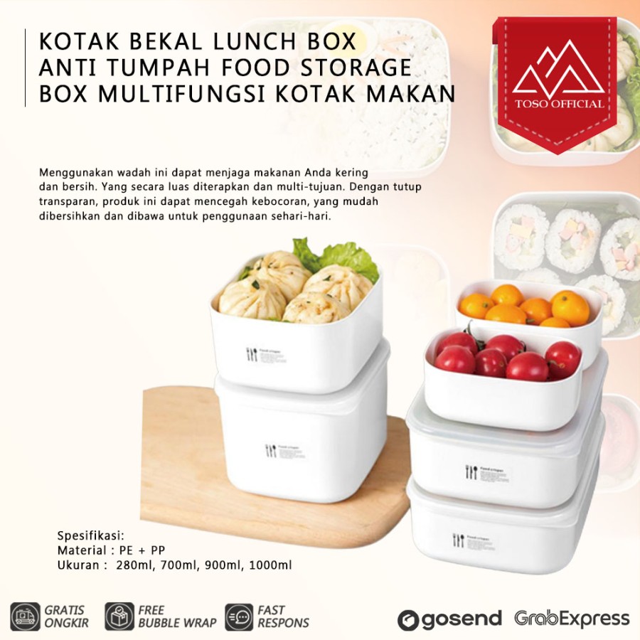 Kotak Makan Microwave Safe Bekal Lunch Box Anti Tumpah Food Storage