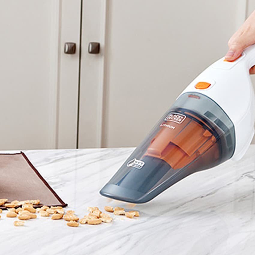 Black+Decker 7.2V Li-Ion wet&dry hand vac (white/orange) WD7201O-B1 FS