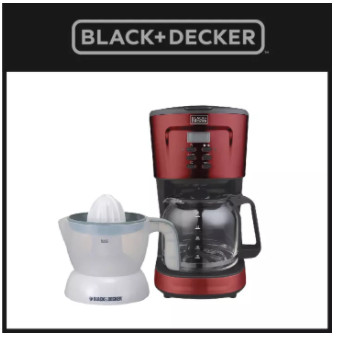 Black+Decker Juicer Citrus 30W 0.5L + Coffee Maker Digital Mesin Kopi