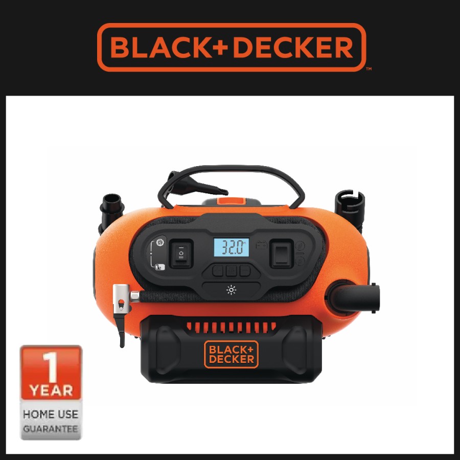 Black+Decker Multi Power Multi Purpose Inflator 18V Pompa Angin