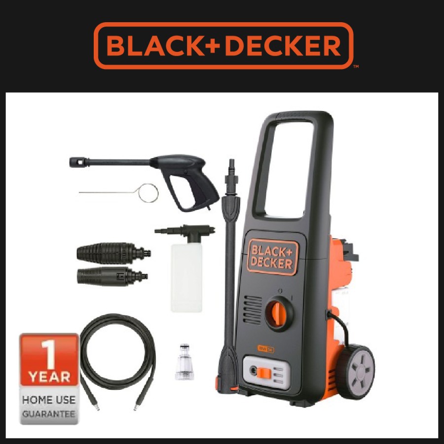 Black+Decker Pressure Washer 1400w 110 Bar (BW14-B1)