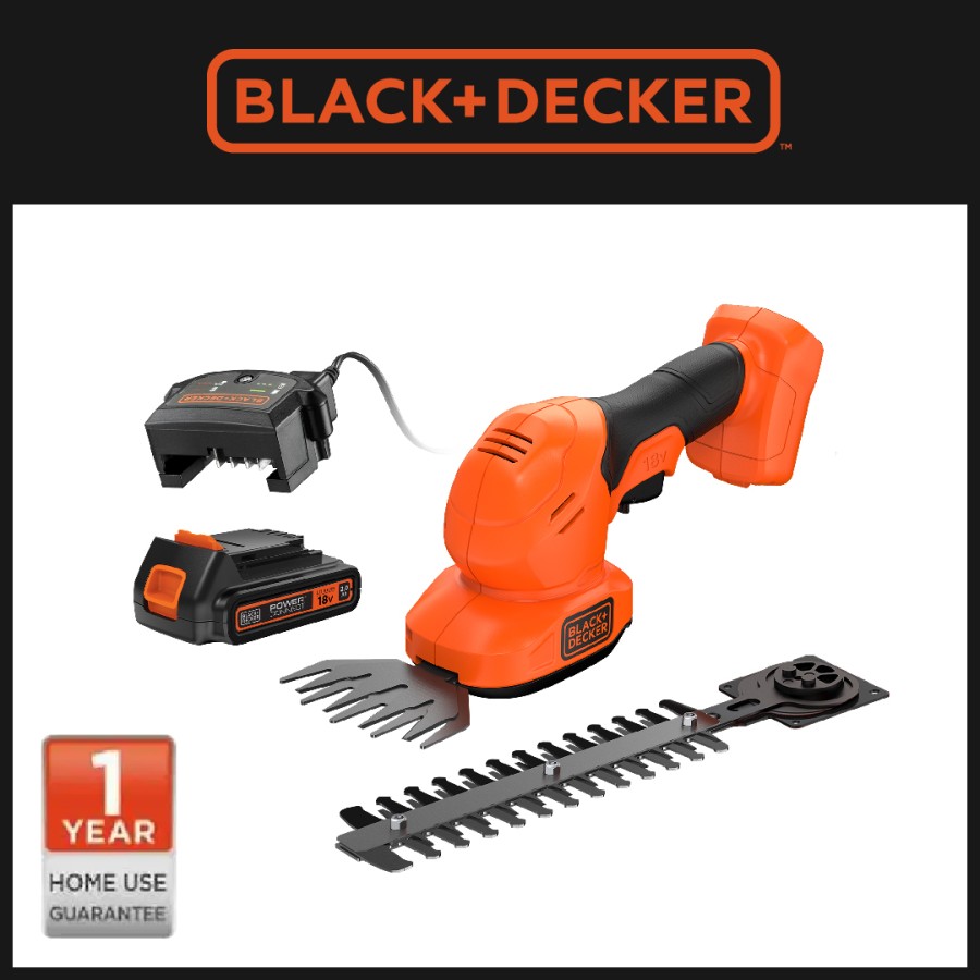 Black + Decker Mesin Perapi Tanaman Shear Shrubber 20 V (BCSS20-B1)