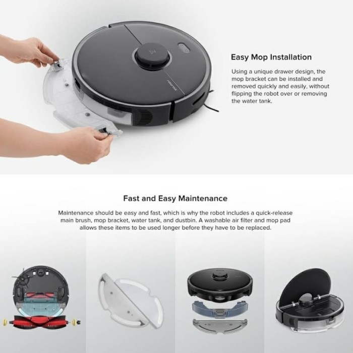 Roborock s5 Max Robot Vacuum and Mop Cleaner Putih