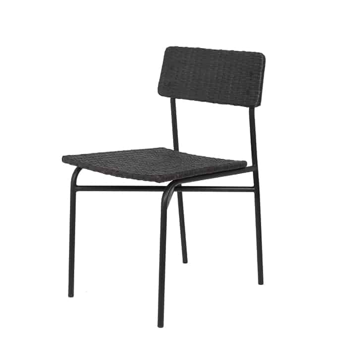 Colette Dining Chair (Peel Black Satin)