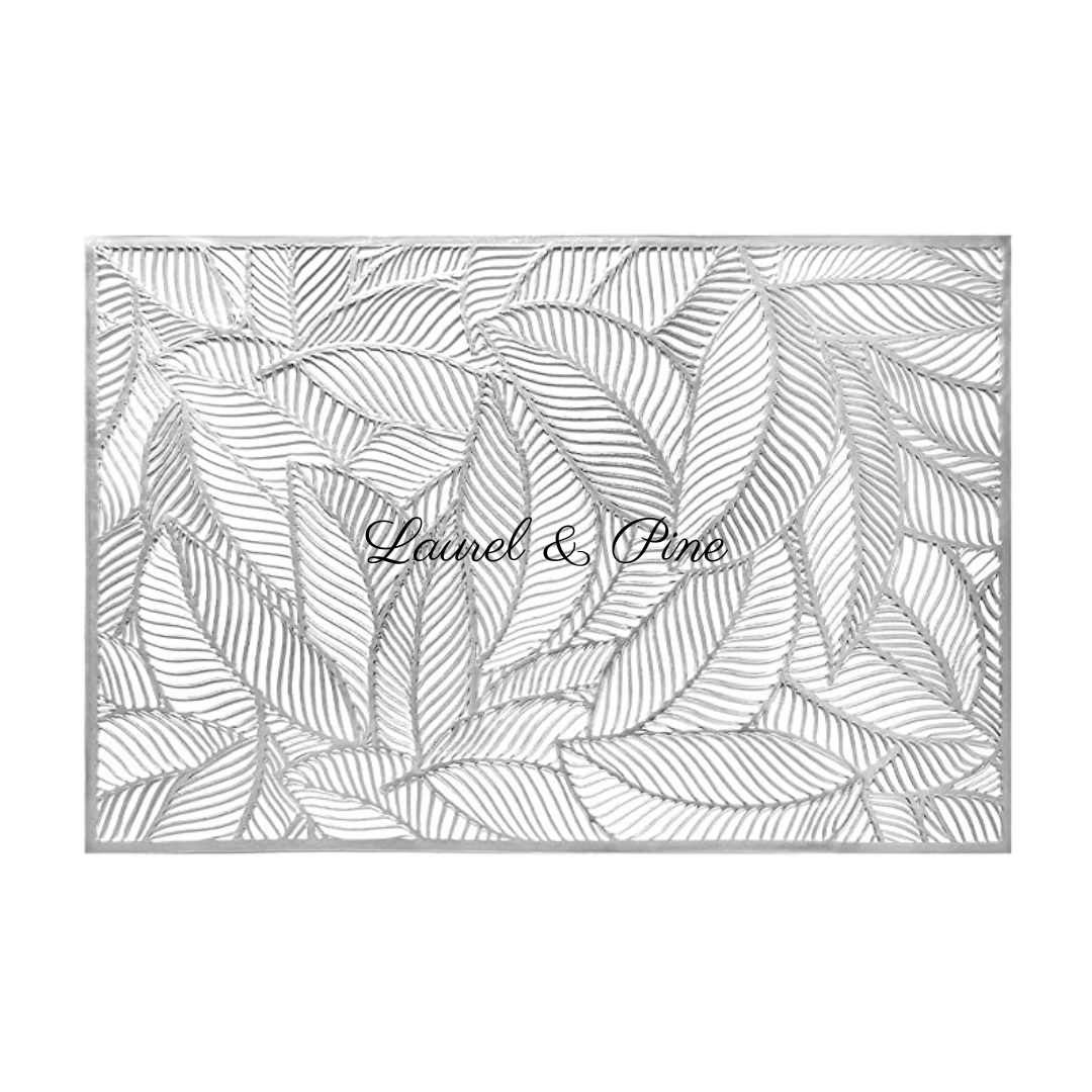 TERMURAH! Placemat Table PVC / Tatakan Piring High Quality - Silver
