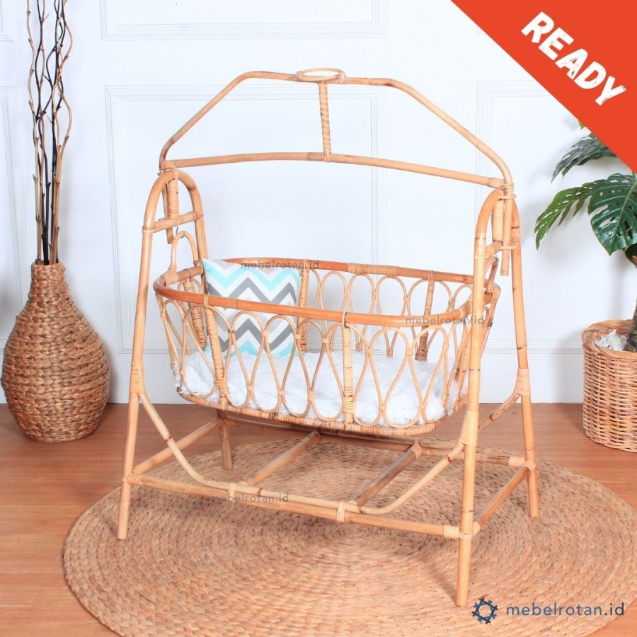 Ayunan bayi / Keranjang Bayi Rotan - KOMPLIT