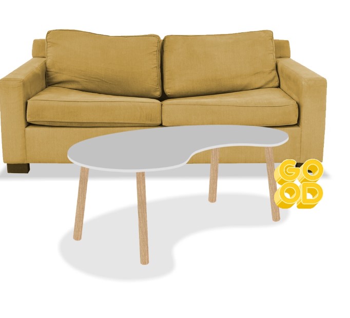 Meja Tamu Minimalis Scandinavian Samping Series Mataram