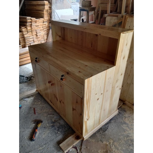 Meja Kasir Kayu