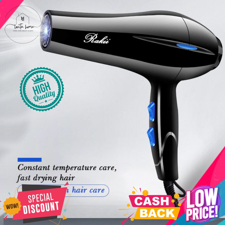 Jual Hair Dryer Noise Reduction Pengering Rambut Rakii Model R