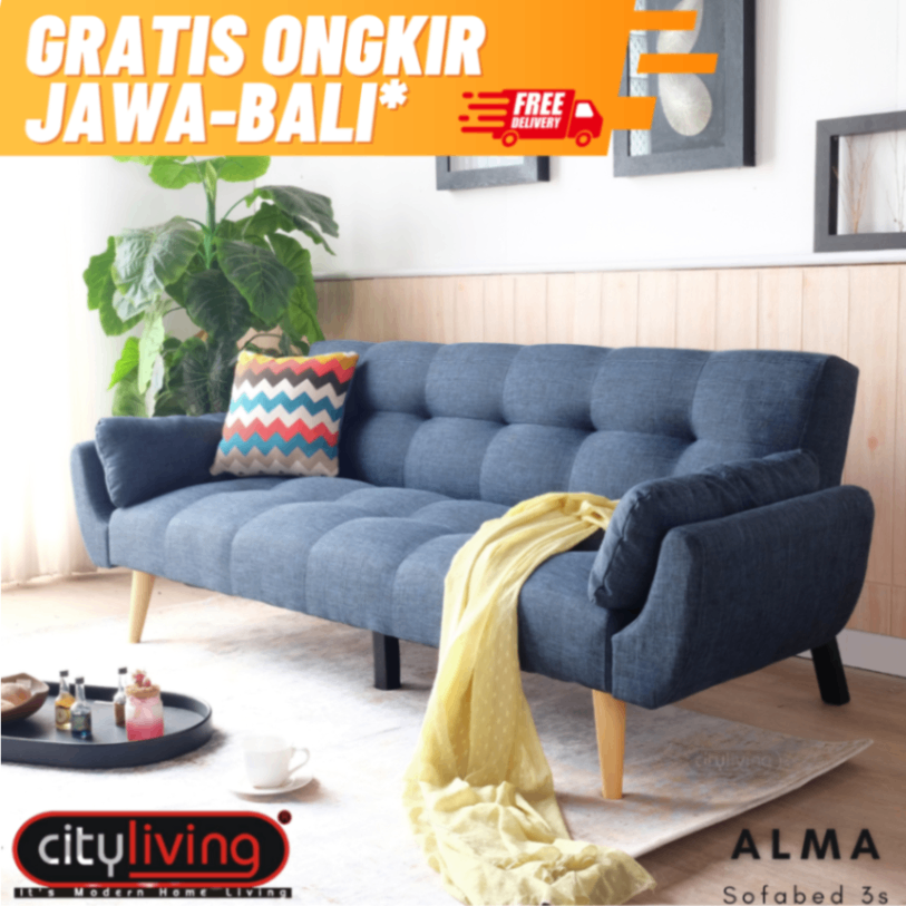 Alma sofa bed 3 seater dan stool FREE ONGKIR Jawa-Bali