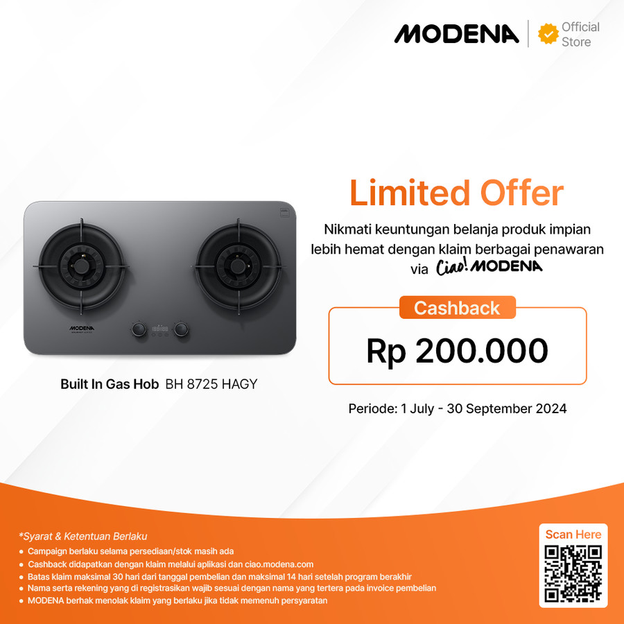 MODENA Built In Gas Hob - BH 8725 HAGY