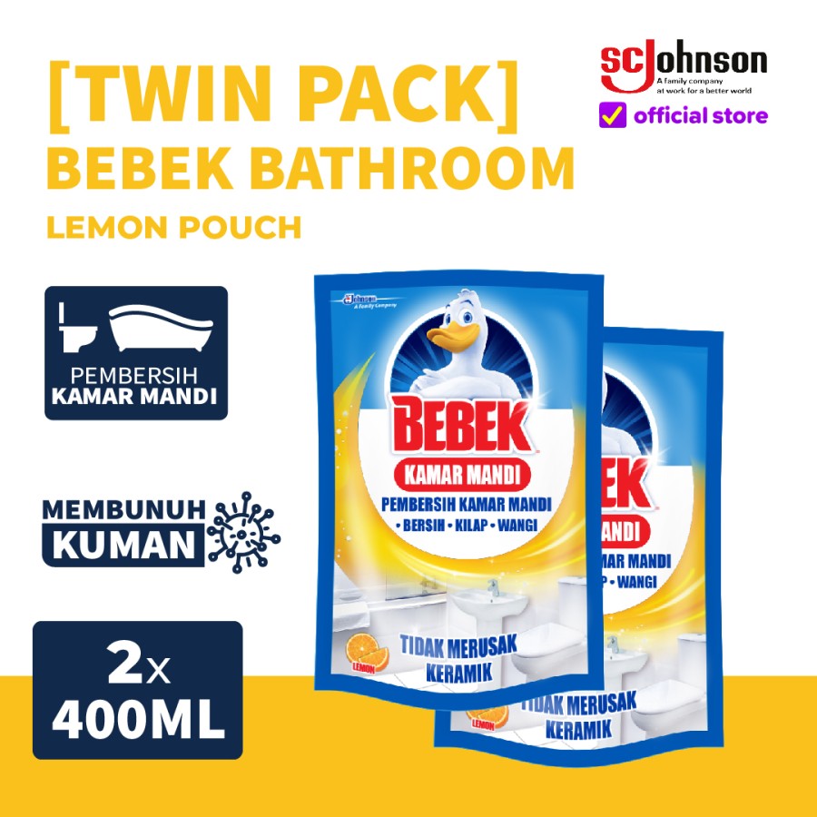 [Twin Pack] Bebek Bathroom Lemon Pouch 400mL x 2pcs