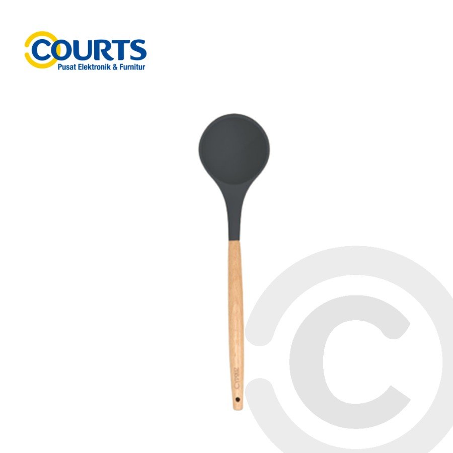 CYPRUZ SENDOK SAYUR-LADLE SILICONE GG. KAYU 31.5CM - AM-0932-AU