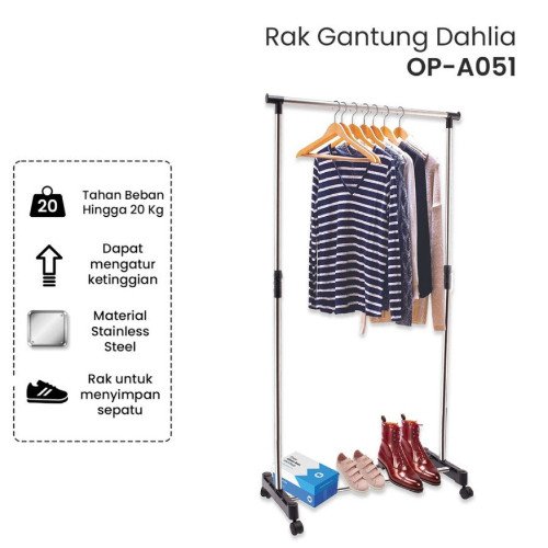 ONEPRO- RAK GANTUNGAN BAJU DAHLIA- OP-A051