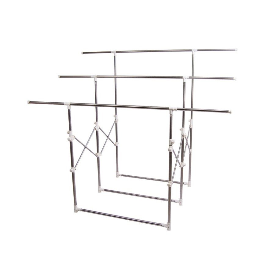 LIVEO- JEMURAN LIPAT- TELESCOPIC IN-ROW CLOTHES HANGER- LV-738