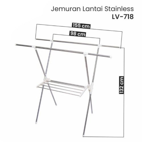 LIVEO- JEMURAN LIPAT- EXTENDABLE X-TYPE CLOTHES HANGER- LV-718