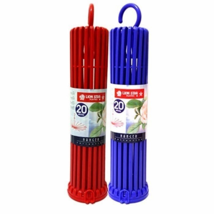 LION STAR GANTUNGAN/ JEMURAN BAJU BULAT FOLDING HANGER 20 STICKS GB-3